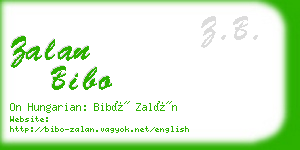 zalan bibo business card